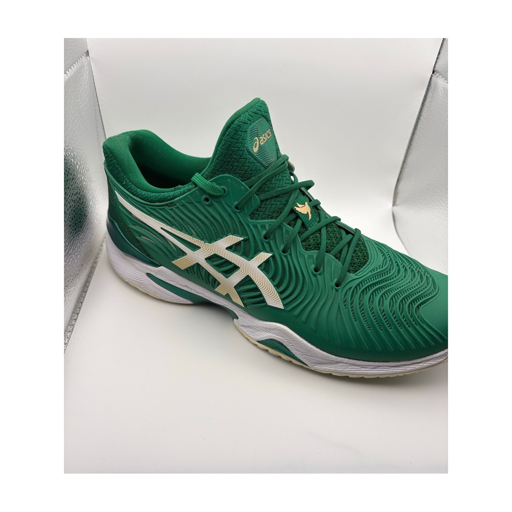 Asics Court FF 2 Novak Djokovic Green White Tennis Shoes Mens 1041A344-300 - Picture 6 of 10